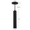 Lorna 12-in (2-in Dia.) 36 Degree Optic Black LED Pendant