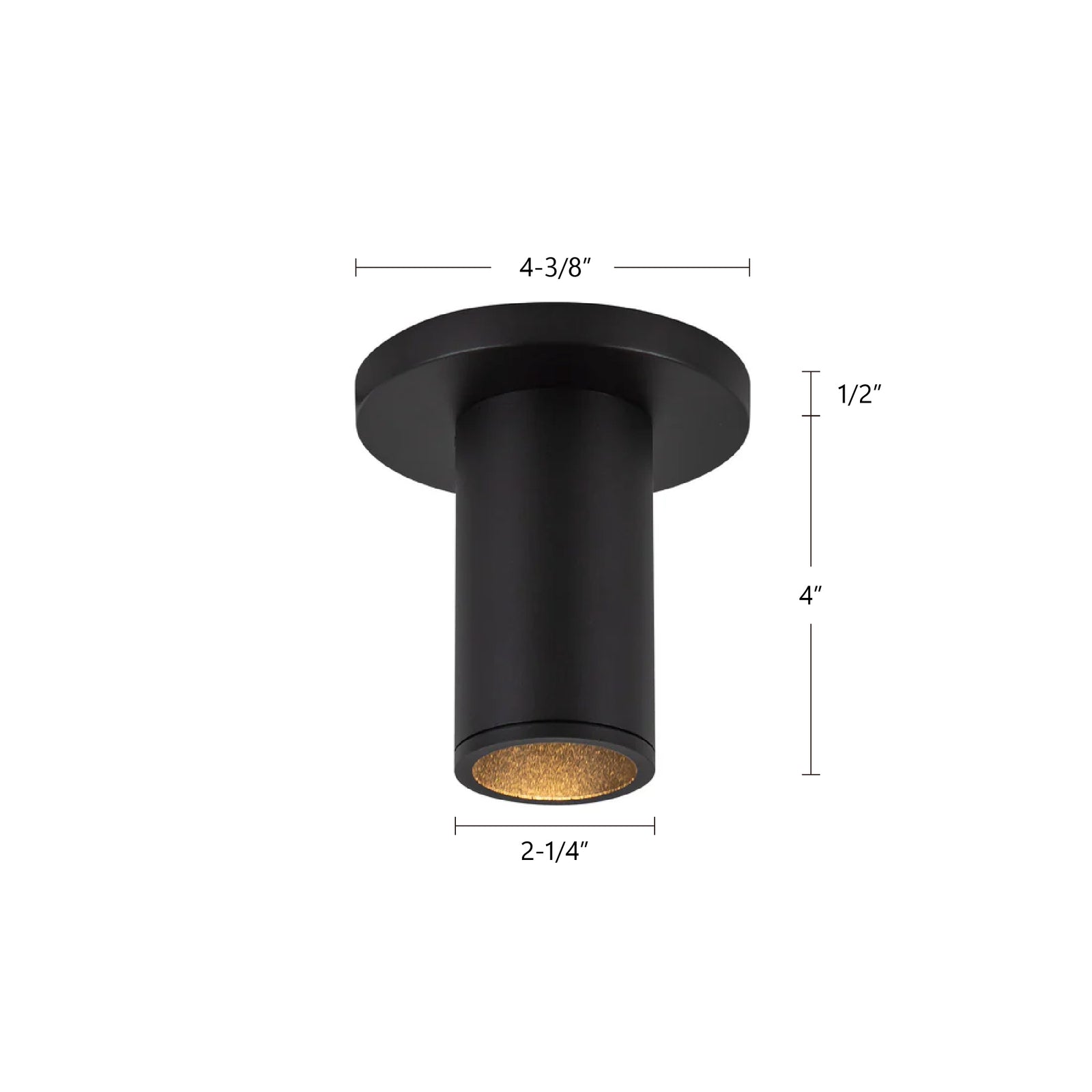 Lorna 4-in (2-in Dia.) 36 Degree Optic Black LED Ceiling Mount