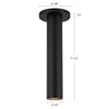 Lorna 12-in (2-in Dia.) 36 Degree Optic Black LED Ceiling Mount