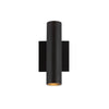 Lorna 9-in (2-in Dia.) 36 Degree Optic Black LED Wall Sconce Up/Down Light