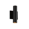 Lorna 9-in (2-in Dia.) 36 Degree Optic Black LED Wall Sconce Up/Down Light