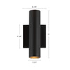 Lorna 9-in (2-in Dia.) 36 Degree Optic White LED Wall Sconce Up/Down Light