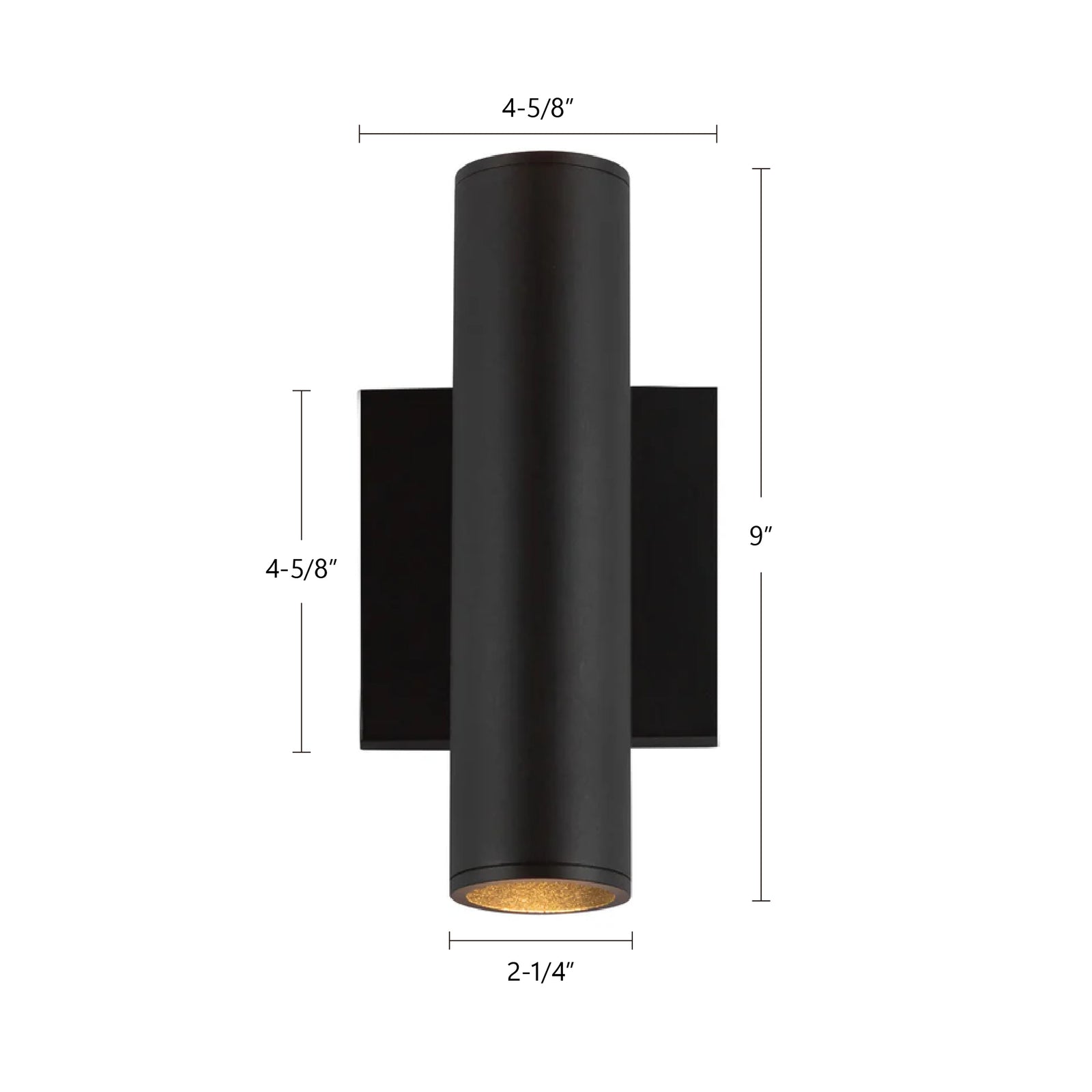 Lorna 9-in (2-in Dia.) 36 Degree Optic White LED Wall Sconce Up/Down Light