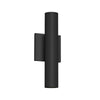 Lorna 12-in (2-in Dia.) 36 Degree Optic Black LED Wall Sconce Up/Down Light