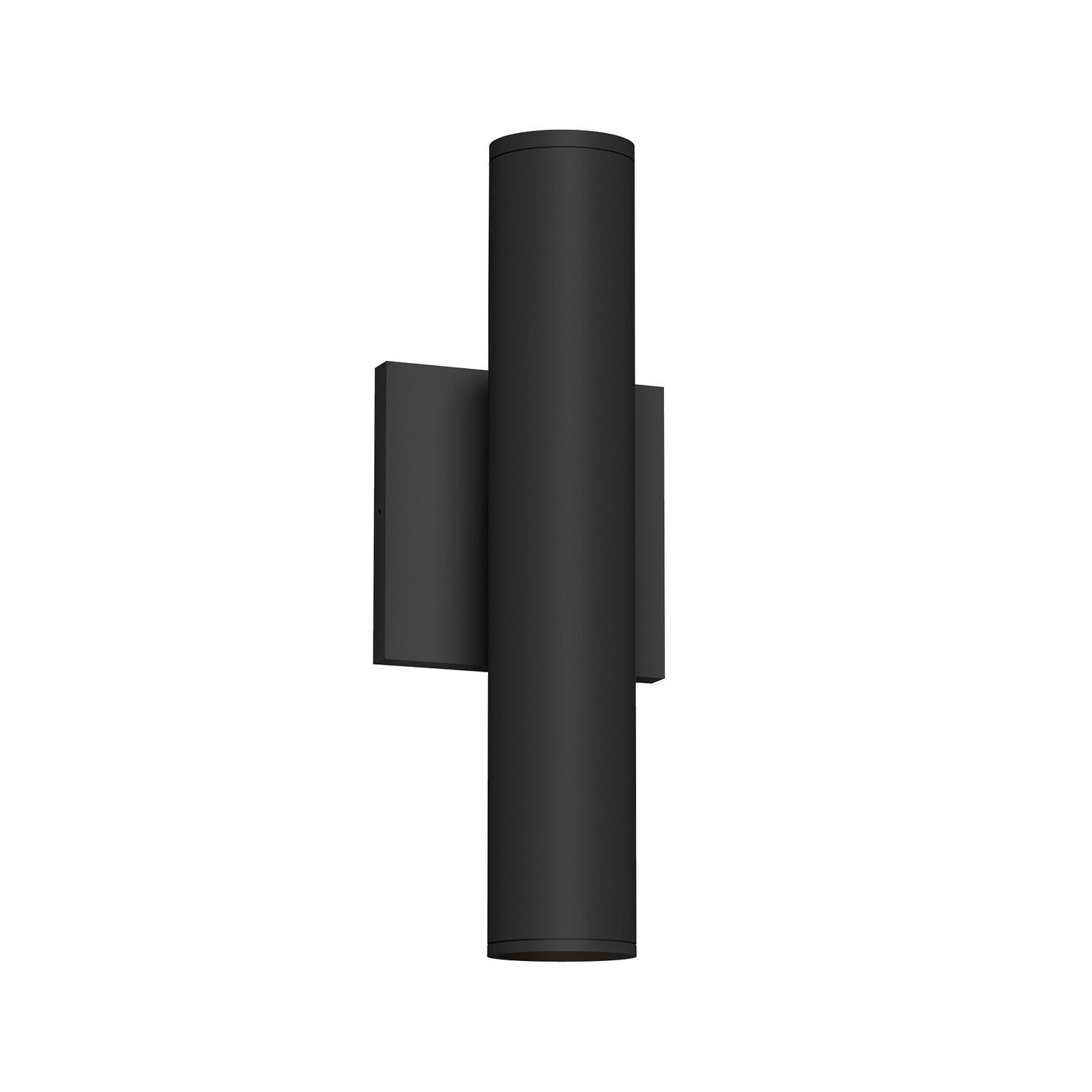 Lorna 12-in (2-in Dia.) 36 Degree Optic Black LED Wall Sconce Up/Down Light