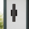 Lorna 12-in (2-in Dia.) 36 Degree Optic Black LED Wall Sconce Up/Down Light