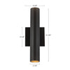 Lorna 12-in (2-in Dia.) 36 Degree Optic White LED Wall Sconce Up/Down Light