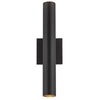 Lorna 16-in (2-in Dia.) 36 Degree Optic Black LED Wall Sconce Up/Down Light