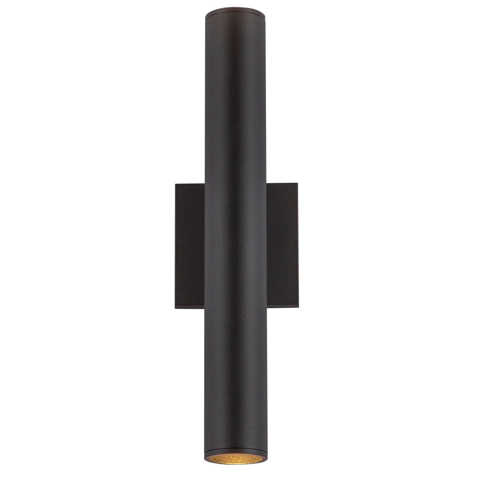 Lorna 16-in (2-in Dia.) 36 Degree Optic Black LED Wall Sconce Up/Down Light