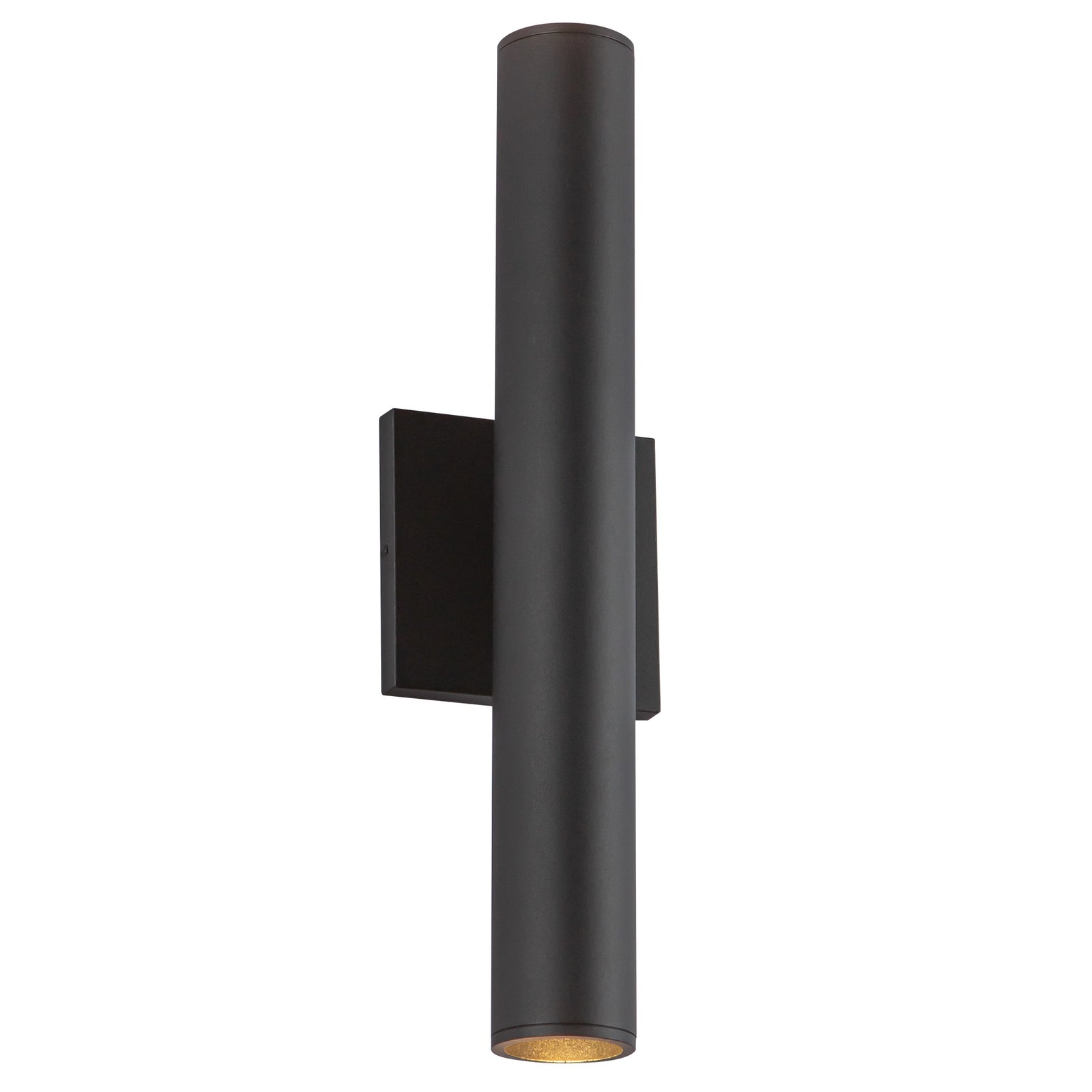 Lorna 16-in (2-in Dia.) 36 Degree Optic Black LED Wall Sconce Up/Down Light