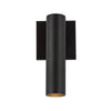 Lorna 9-in (2-in Dia.) 36 Degree Optic Black LED Wall Sconce