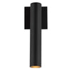 Lorna 12-in (2-in Dia.) 36 Degree Optic Black LED Wall Sconce