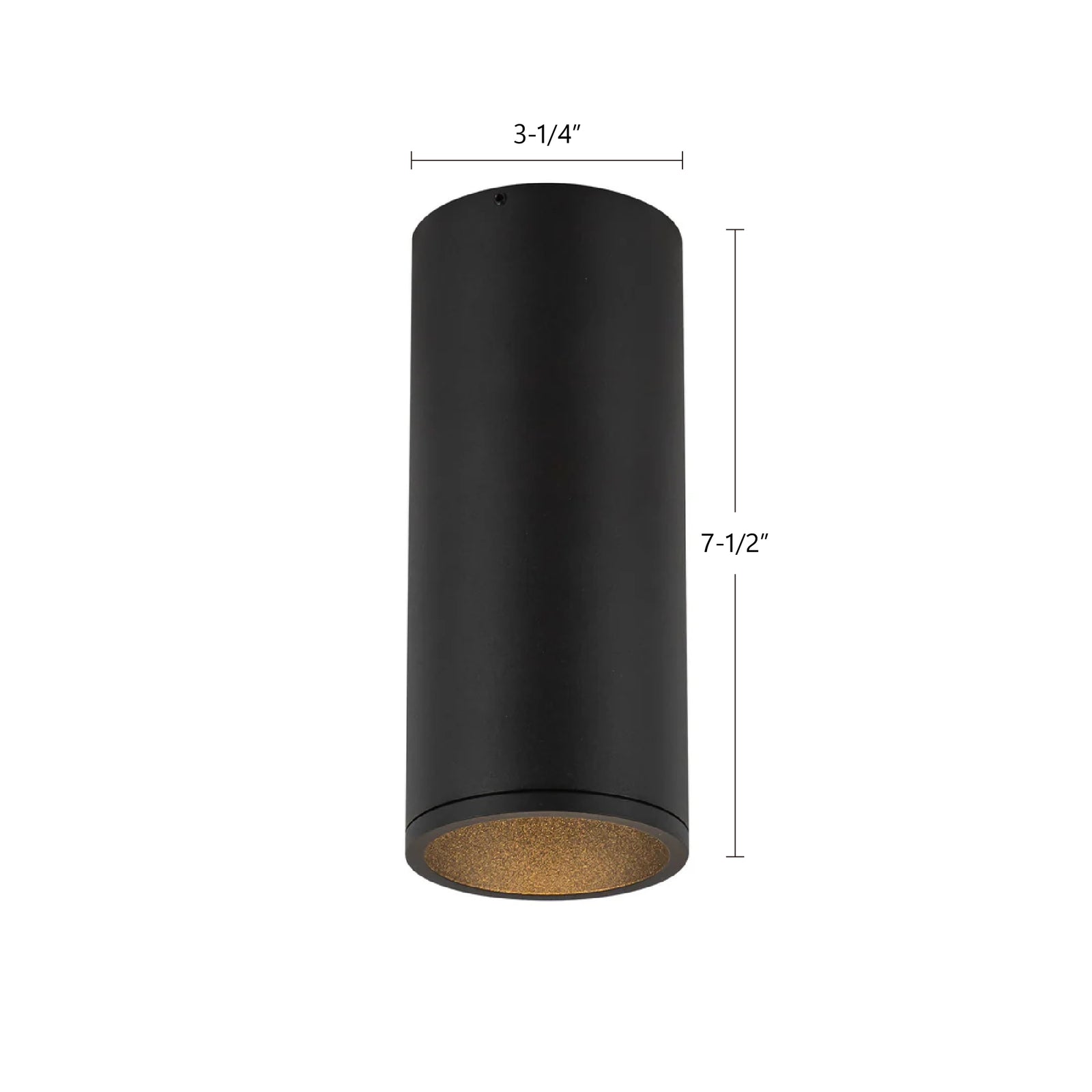 Lorna 7-in (3-in Dia.) 36 Degree Optic Black LED Flush Mount