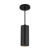 Lorna 8-in (3-in Dia.) 36 Degree Optic Black LED Pendant