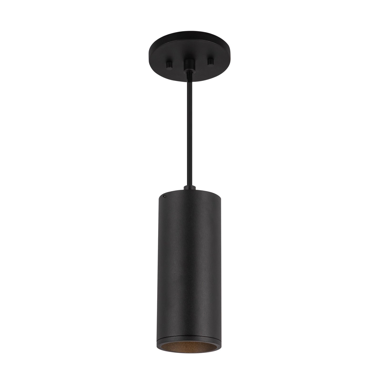 Lorna 8-in (3-in Dia.) 36 Degree Optic Black LED Pendant