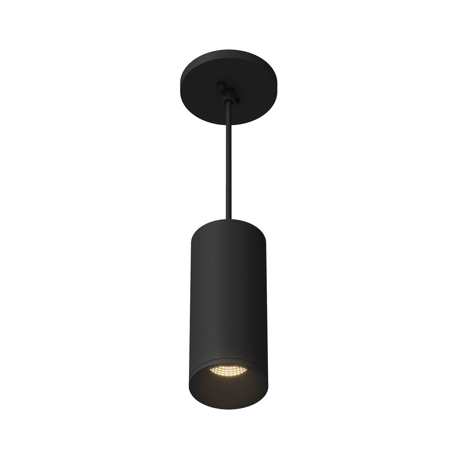 Lorna 8-in (3-in Dia.) 36 Degree Optic Black LED Pendant