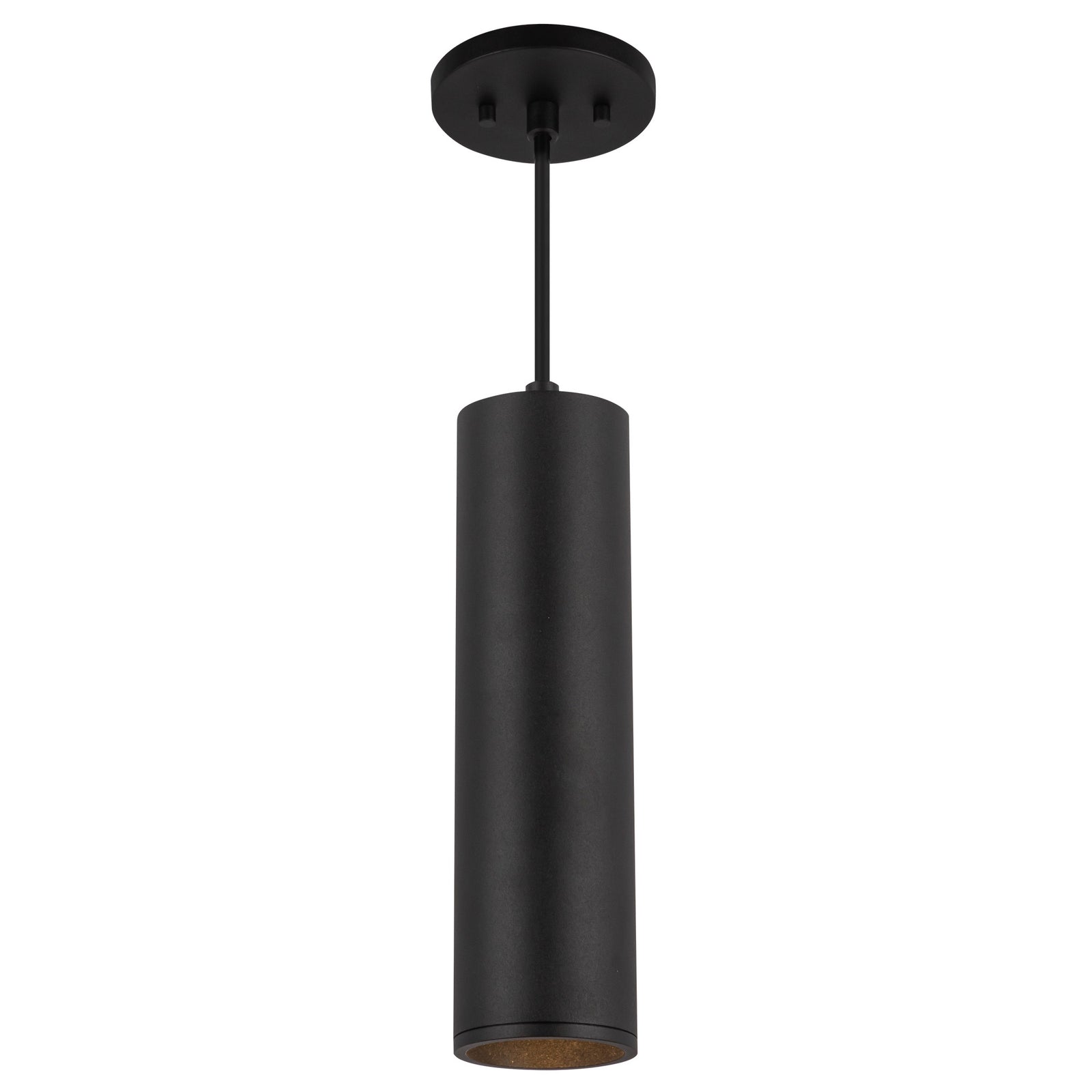 Lorna 12-in (3-in Dia.) 36 Degree Optic Black LED Pendant