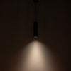 Lorna 12-in (3-in Dia.) 36 Degree Optic Black LED Pendant