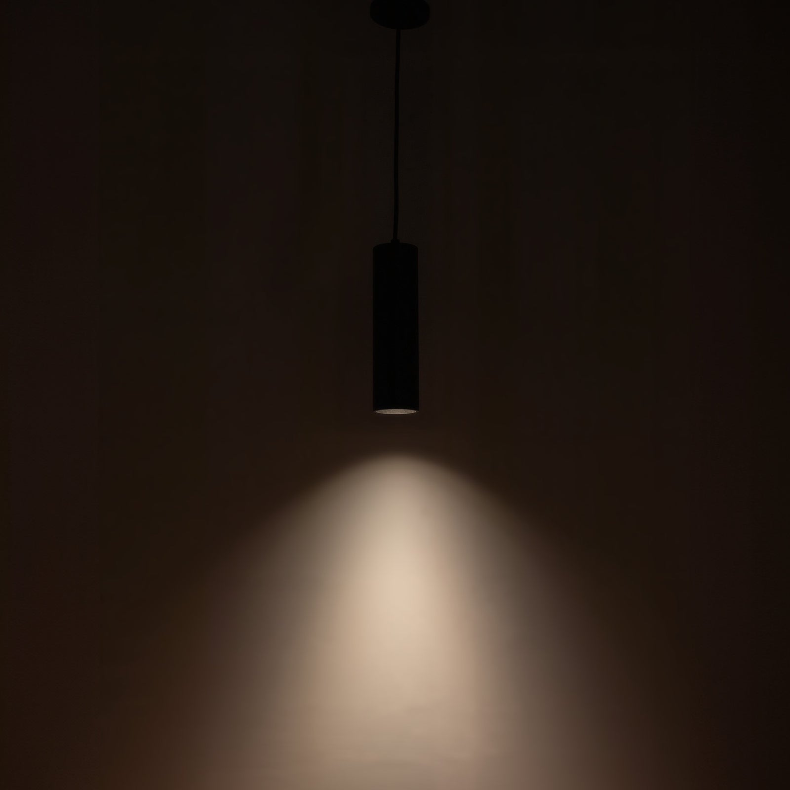 Lorna 12-in (3-in Dia.) 36 Degree Optic Black LED Pendant