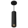 Lorna 12-in (3-in Dia.) 36 Degree Optic Black LED Pendant