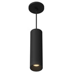 Lorna 12-in (3-in Dia.) 36 Degree Optic Black LED Pendant