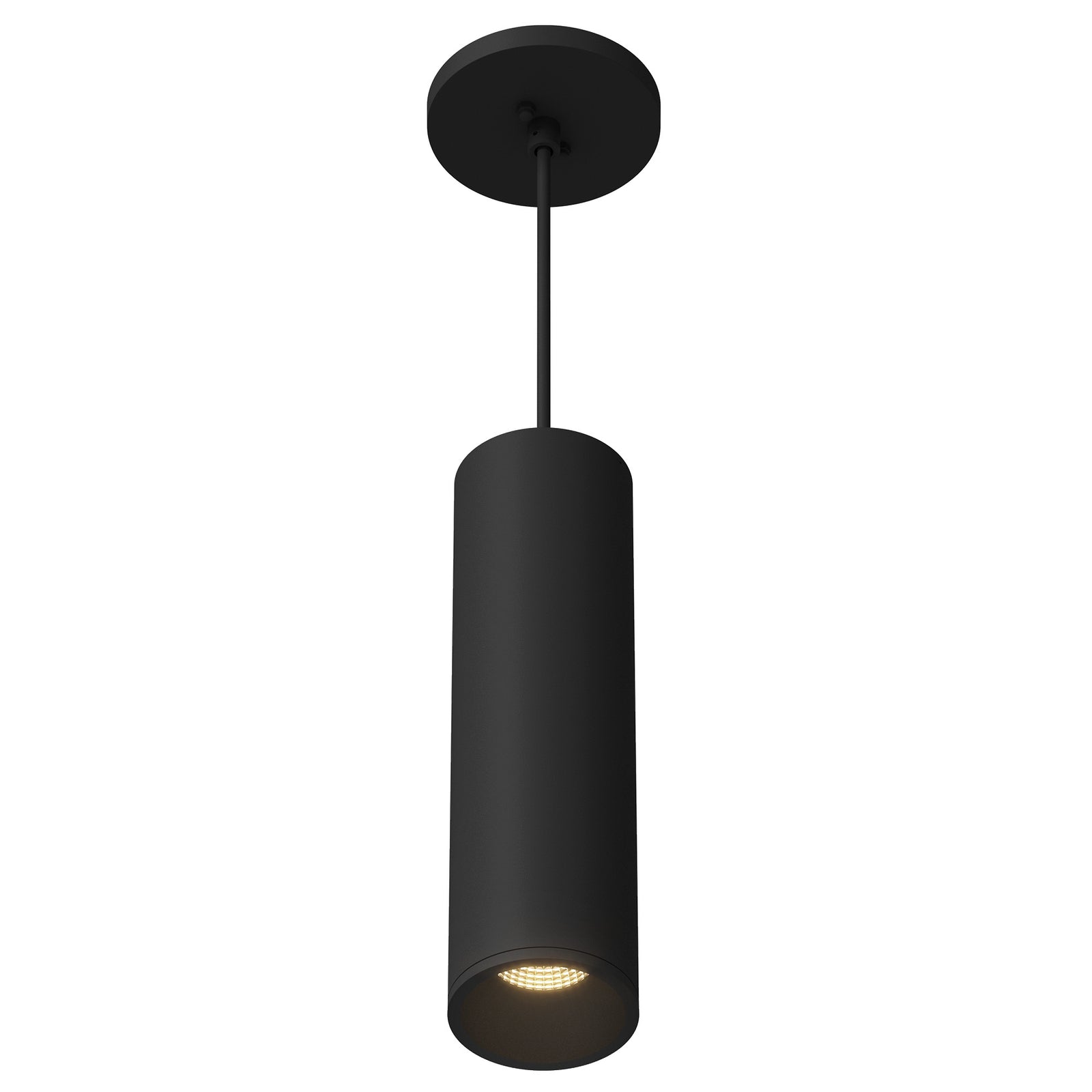 Lorna 12-in (3-in Dia.) 36 Degree Optic Black LED Pendant
