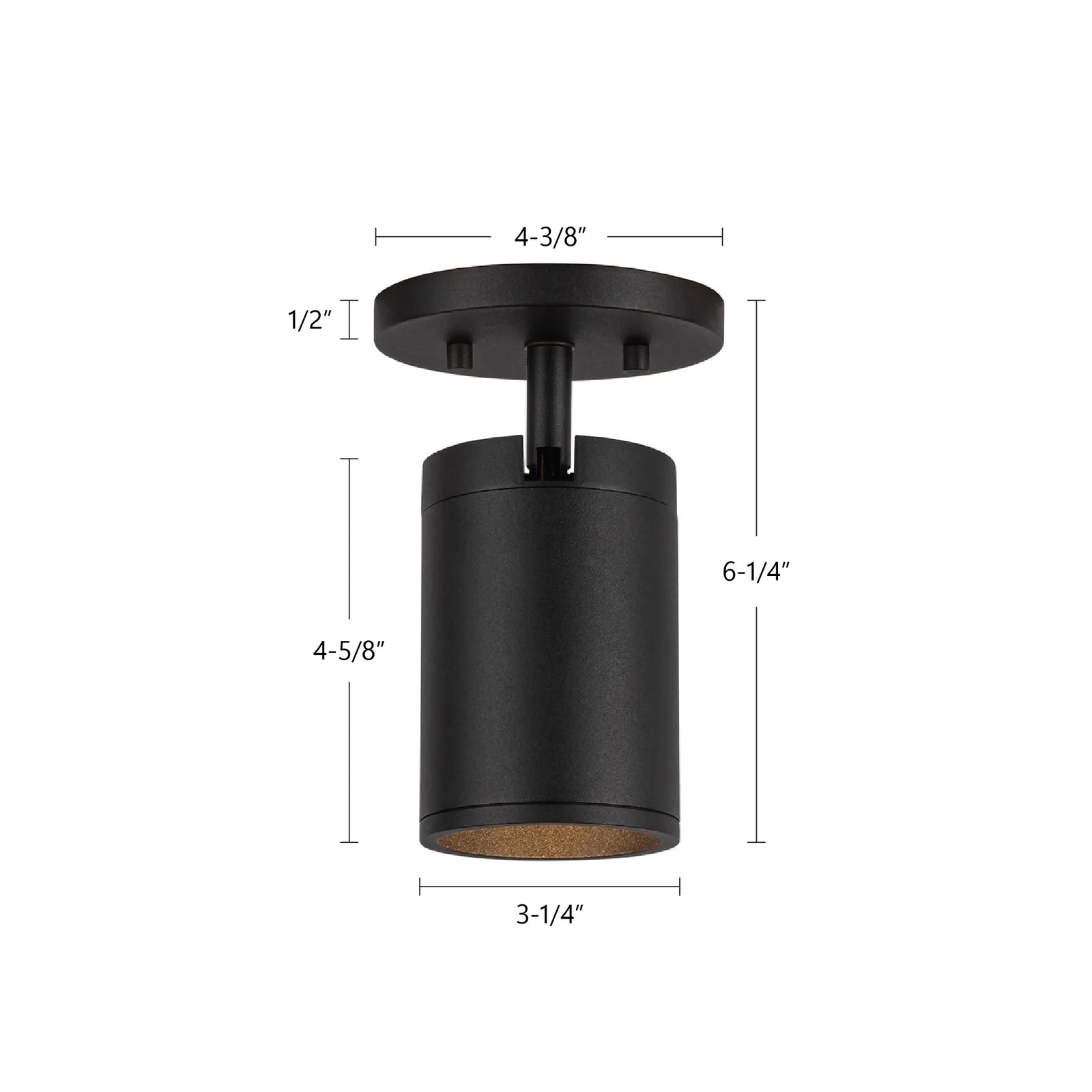 Lorna 6-in (3-in Dia.) 36 Degree Optic Black LED Adjustable Ceiling Mount