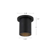 Lorna 4-in (3-in Dia.) 36 Degree Optic Black LED Ceiling Mount