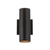 Lorna 9-in (3-in Dia.) 36 Degree Optic Black LED Wall Sconce Up/Down Light