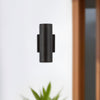 Lorna 9-in (3-in Dia.) 36 Degree Optic Black LED Wall Sconce Up/Down Light