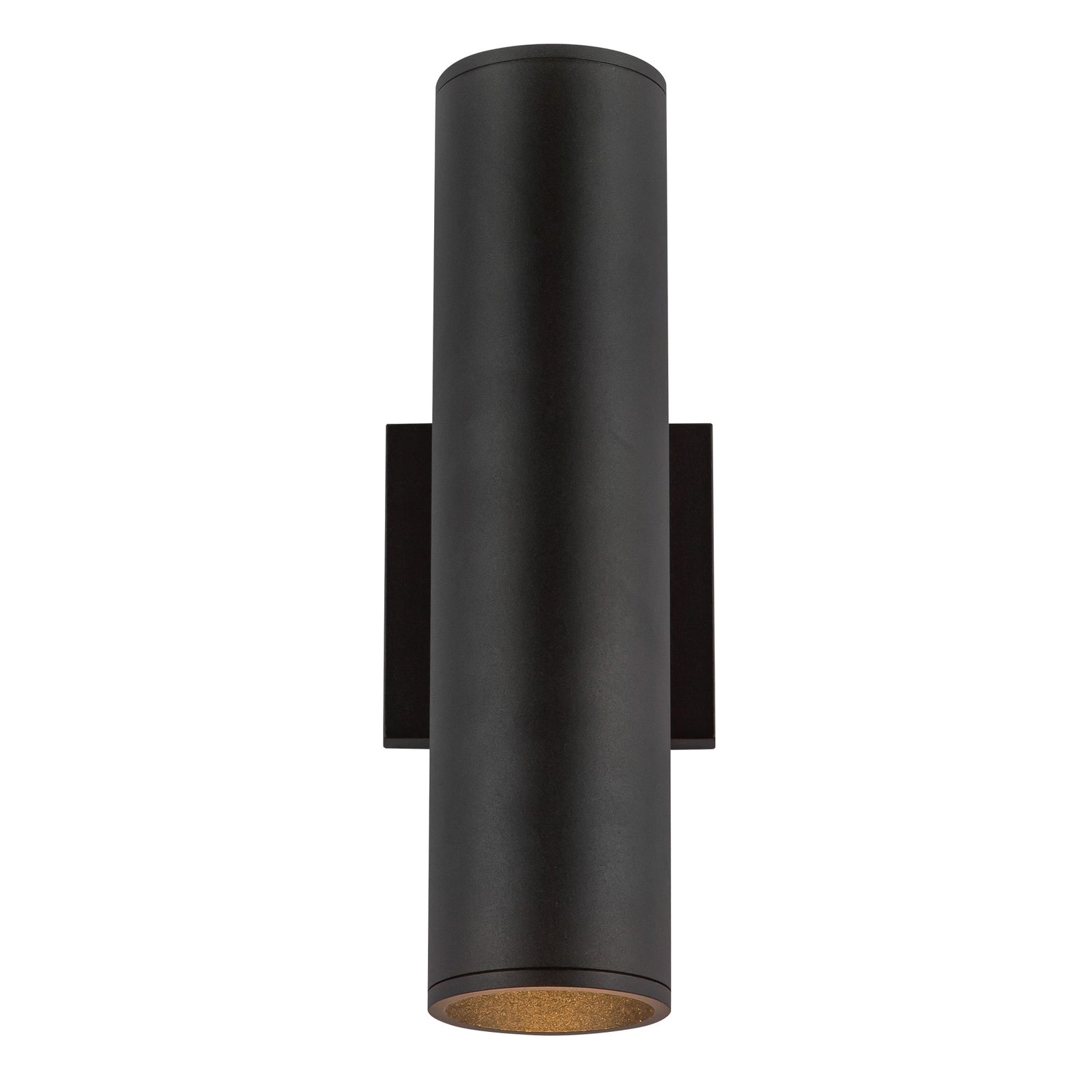 Lorna 12-in (3-in Dia.) 36 Degree Optic Black LED Wall Sconce Up/Down Light