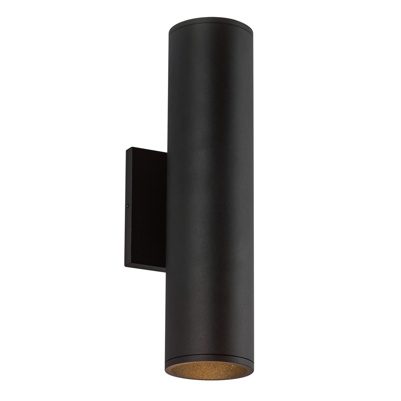 Lorna 12-in (3-in Dia.) 36 Degree Optic Black LED Wall Sconce Up/Down Light