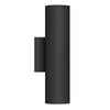 Lorna 12-in (3-in Dia.) 36 Degree Optic Black LED Wall Sconce Up/Down Light
