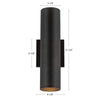 Lorna 12-in (3-in Dia.) 36 Degree Optic White LED Wall Sconce Up/Down Light