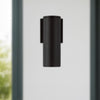Lorna 9-in (3-in Dia.) 36 Degree Optic Black LED Wall Sconce