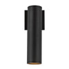Lorna 12-in (3-in Dia.) 36 Degree Optic Black LED Wall Sconce