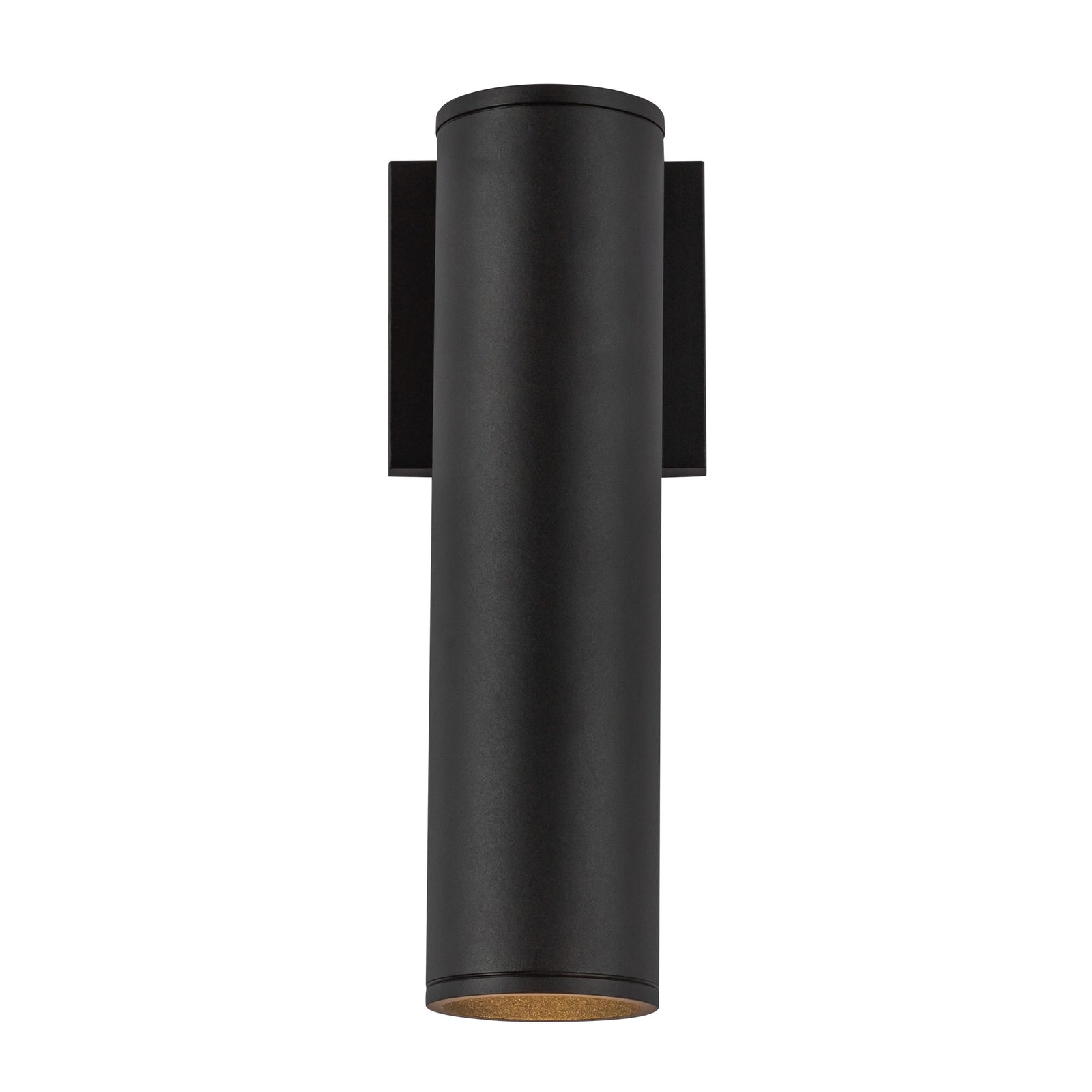 Lorna 12-in (3-in Dia.) 36 Degree Optic Black LED Wall Sconce