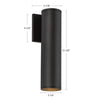 Lorna 12-in (3-in Dia.) 36 Degree Optic White LED Wall Sconce