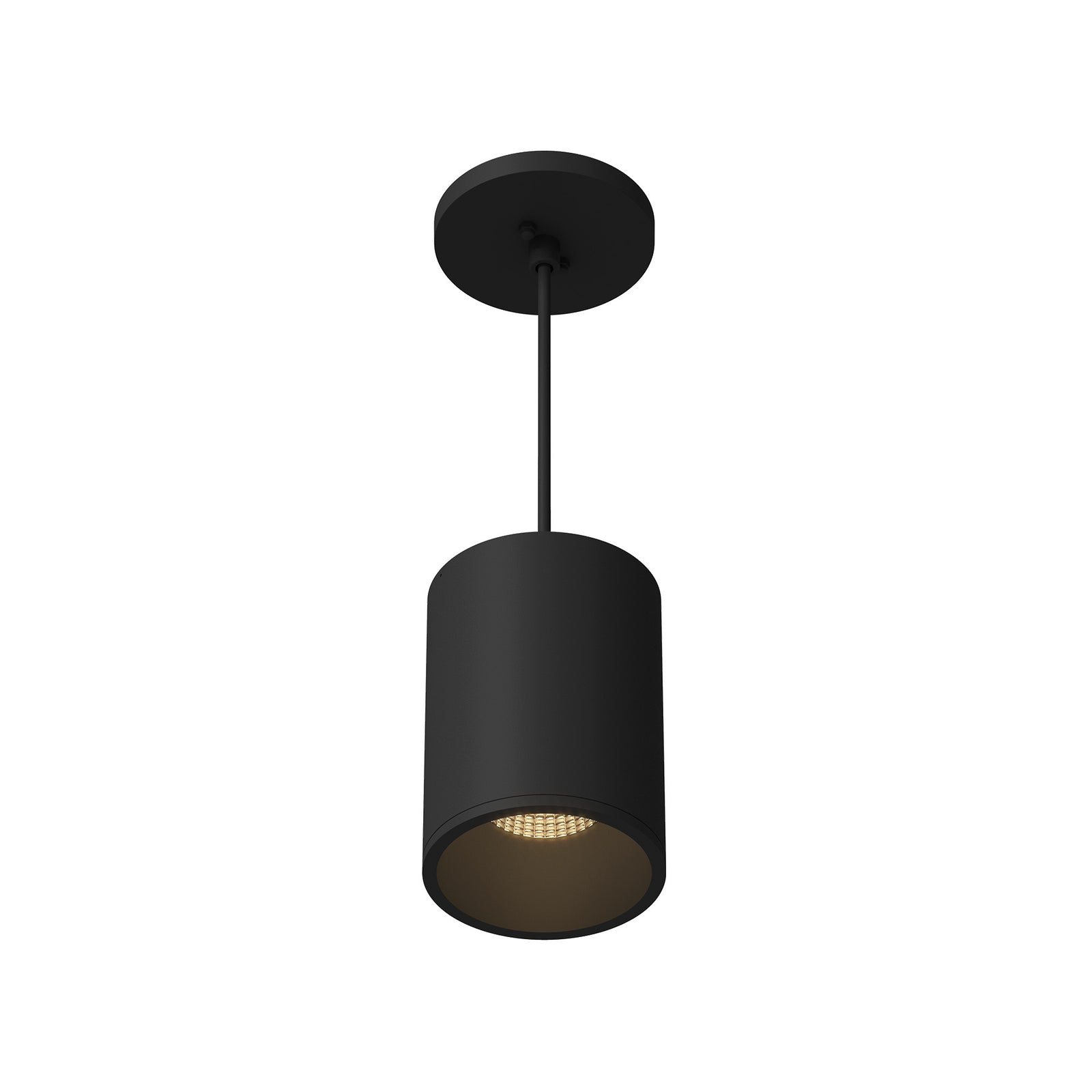 Lorna 6-in (4-in Dia.) 36 Degree Optic Black LED Pendant