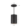 Lorna 6-in (4-in Dia.) 36 Degree Optic Black LED Pendant