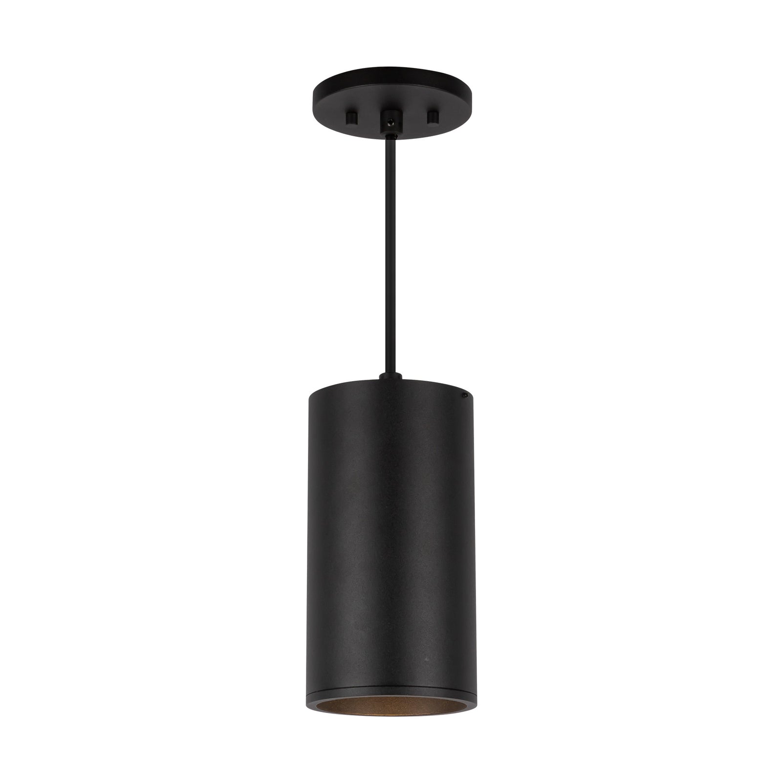 Lorna 8-in (4-in Dia.) 36 Degree Optic Black LED Pendant