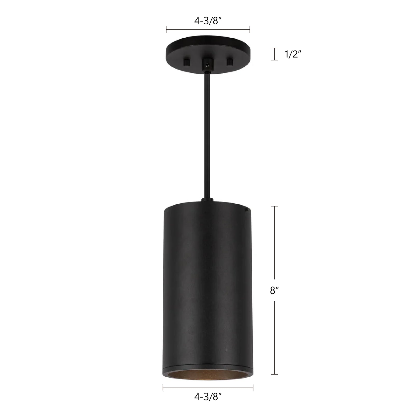Lorna 8-in (4-in Dia.) 36 Degree Optic White LED Pendant