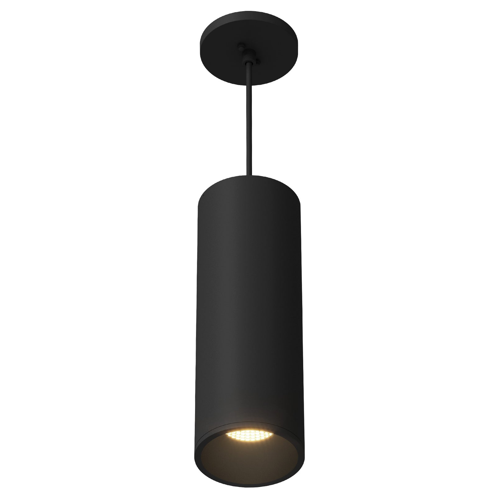 Lorna 13-in (4-in Dia.) 36 Degree Optic Black LED Pendant
