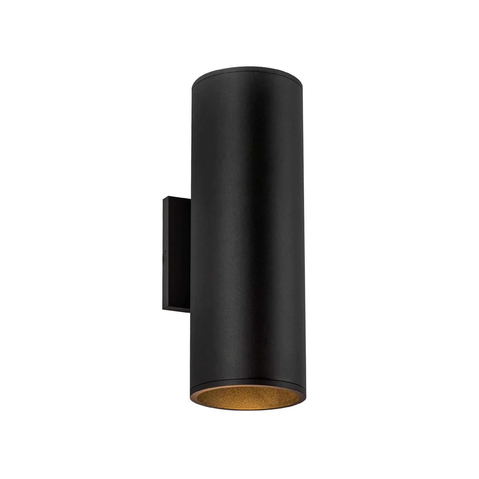 Lorna 12-in (4-in Dia.) 36 Degree Optic Black LED Wall Sconce Up/Down Light