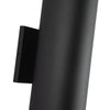 Lorna 12-in (4-in Dia.) 36 Degree Optic Black LED Wall Sconce Up/Down Light