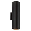 Lorna 16-in (4-in Dia.) 36 Degree Optic Black LED Wall Sconce Up/Down Light