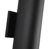 Lorna 16-in (4-in Dia.) 36 Degree Optic Black LED Wall Sconce Up/Down Light