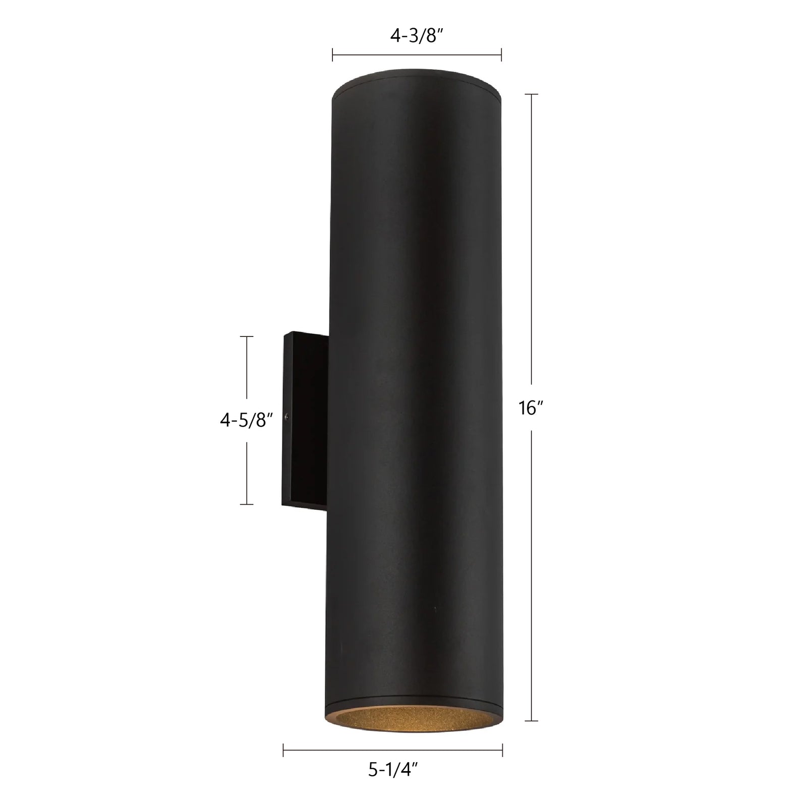 Lorna 16-in (4-in Dia.) 36 Degree Optic White LED Wall Sconce Up/Down Light