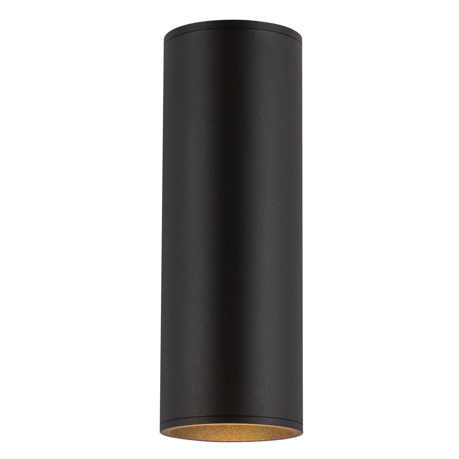 Lorna 12-in (4-in Dia.) 36 Degree Optic Black LED Wall Sconce