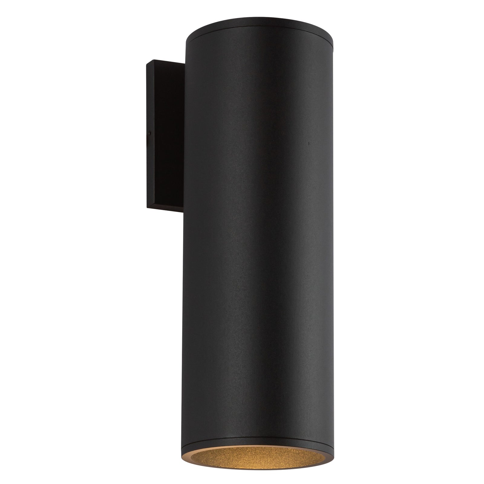 Lorna 12-in (4-in Dia.) 36 Degree Optic Black LED Wall Sconce